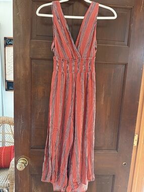 ILLA ILLA Rust Striped Top with Black and White Accents